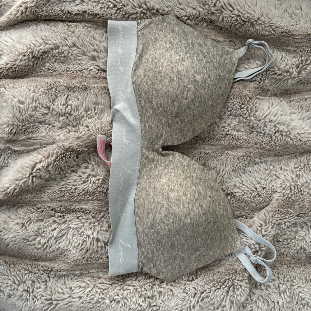 Victoria's Secret Gray Bra with White Accents
